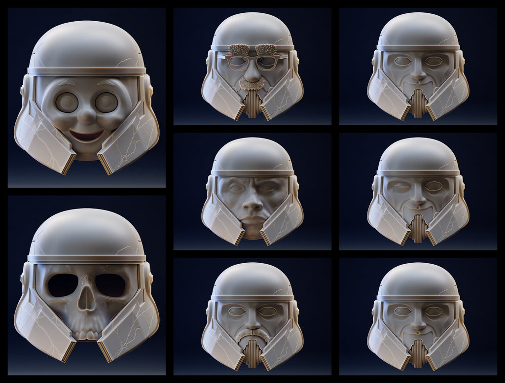 Captain Enoch Night Trooper Helmet lifesize Wearable Cosplay by dask3d