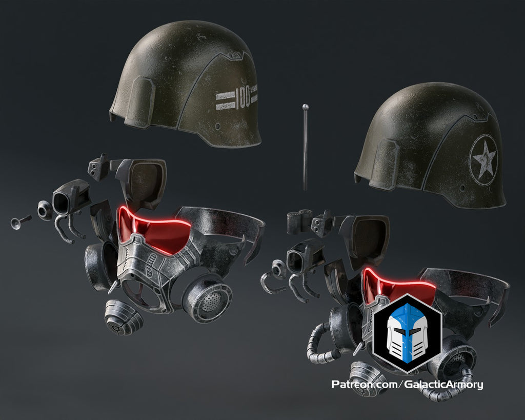 NCR Ranger Advanced and Elite Helmets lifesize Wearable Cosplay by dask3d