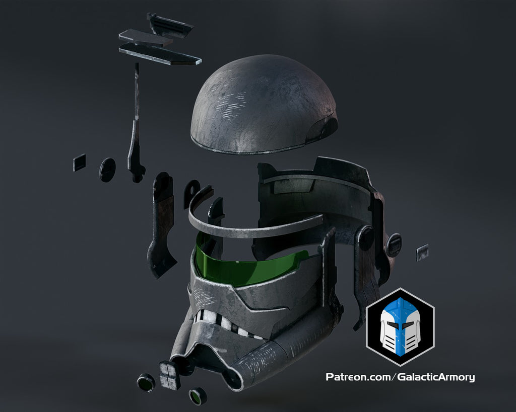 Bad Batch Imperial Crosshair Helmet lifesize Wearable Cosplay by dask3d