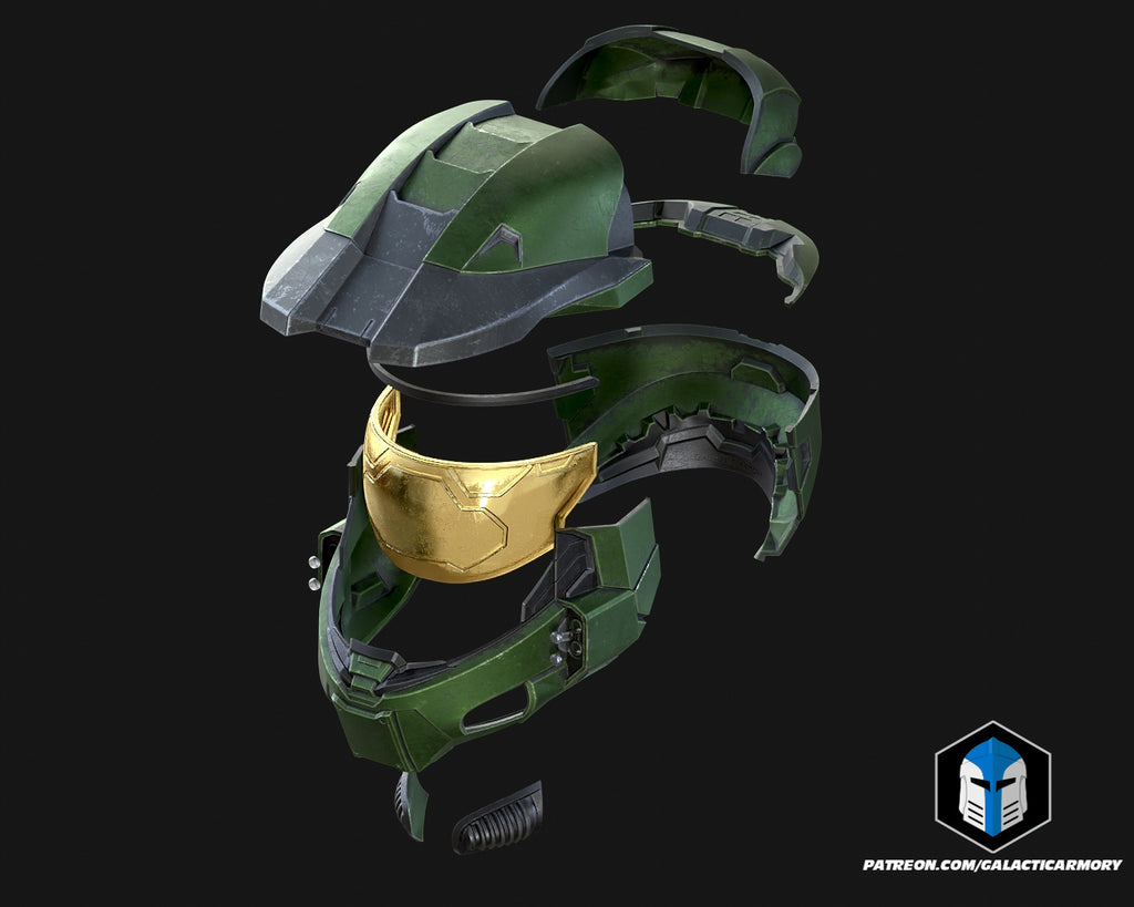 Master Chief Mark 6 Helmet lifesize Wearable Cosplay by dask3d