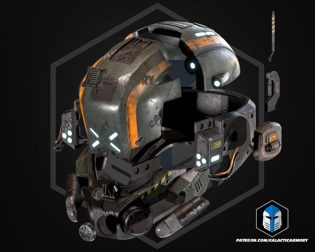 Militia Pilot Helmet lifesize Wearable Cosplay by dask3d