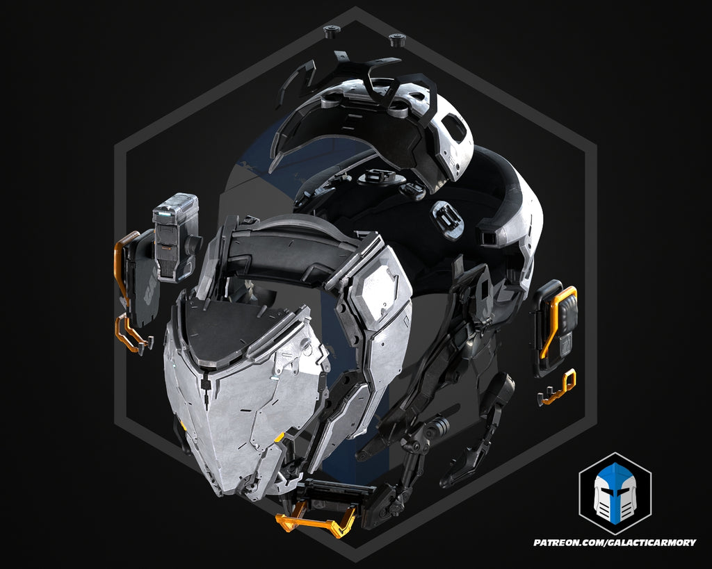 Pragmata Helmet lifesize Wearable Cosplay by dask3d