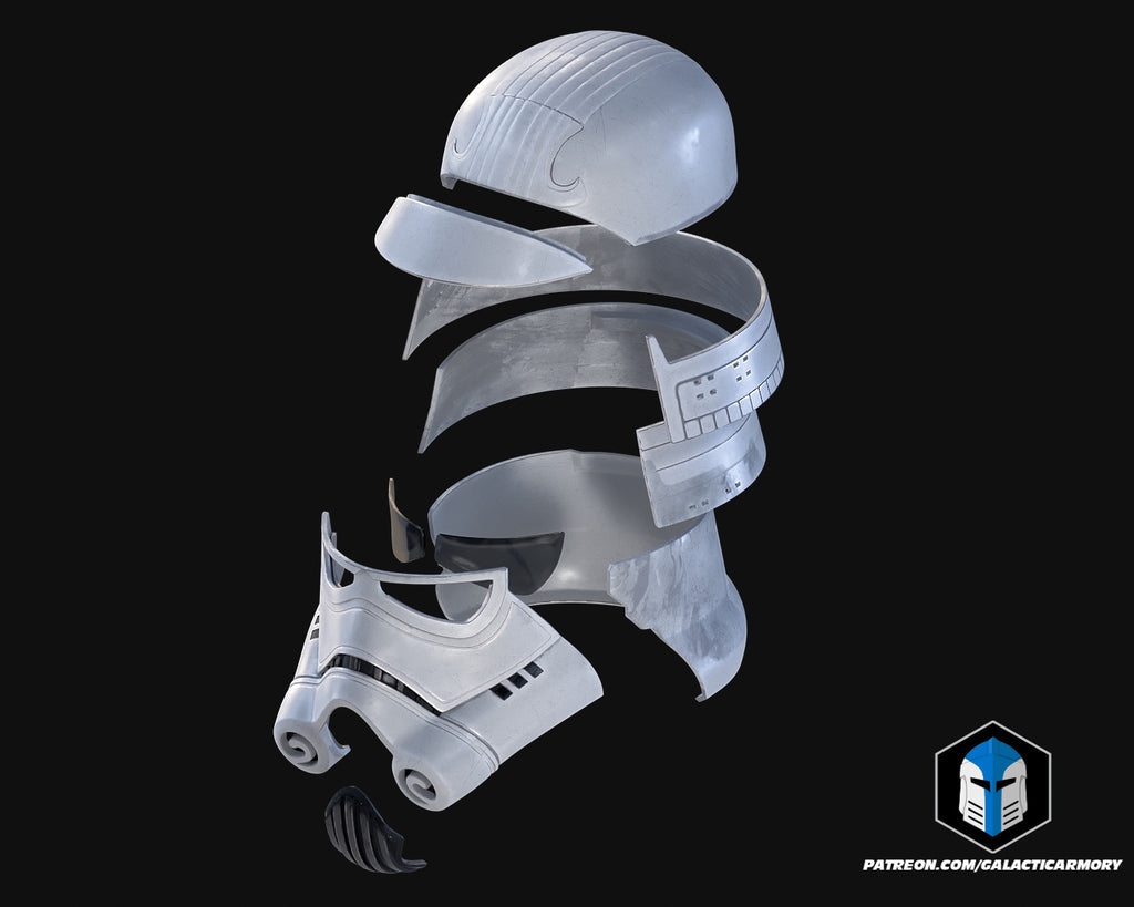 Samurai Stormtrooper Helmet lifesize Wearable Cosplay by dask3d