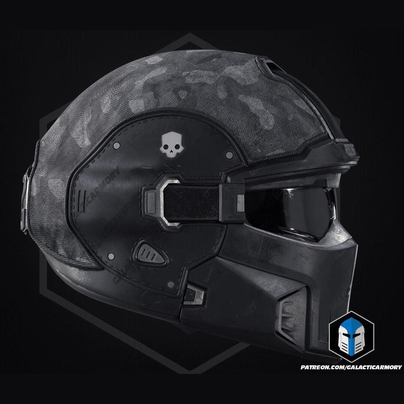 Helldivers 2 Shadow Paragon Helmet 1:1 Wearable Cosplay 3D Print Kit or Painted