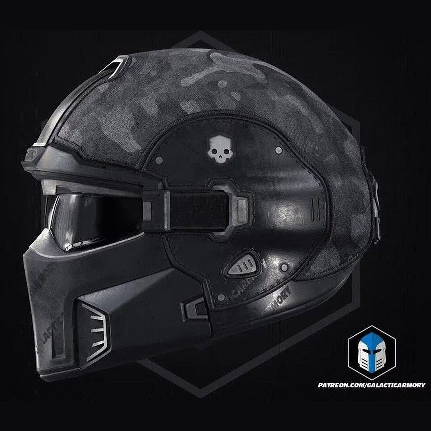 Helldivers 2 Shadow Paragon Helmet 1:1 Wearable Cosplay 3D Print Kit or Painted