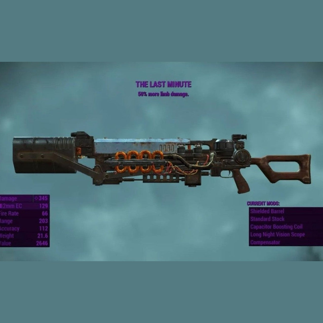 Fallout Gauss Rifle Last Minute 1:1 Replica Prop Cosplay Assembled Painted Gun