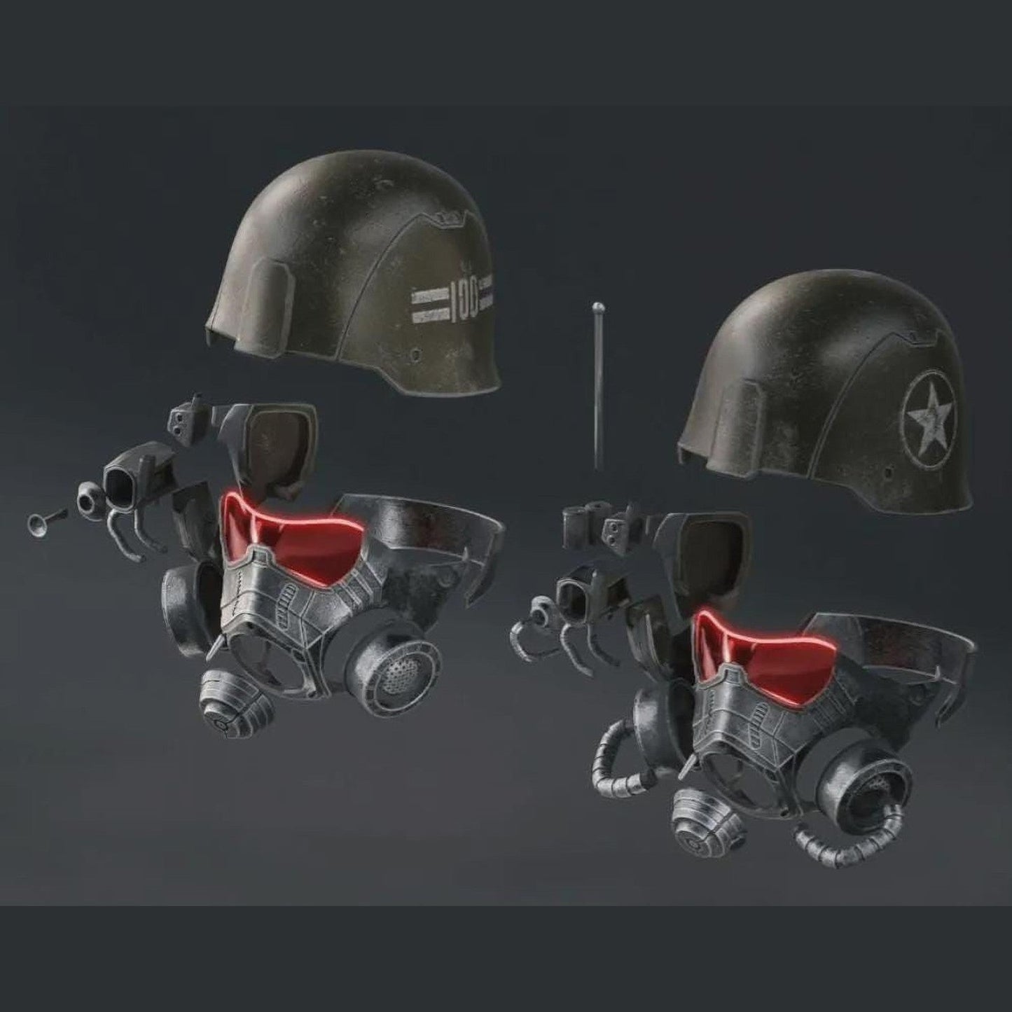 Fallout NCR Ranger Helmet 1:1 Wearable Cosplay 3D Print Kit or Painted
