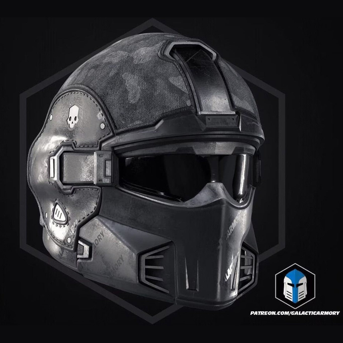 Helldivers 2 Shadow Paragon Helmet 1:1 Wearable Cosplay 3D Print Kit or Painted