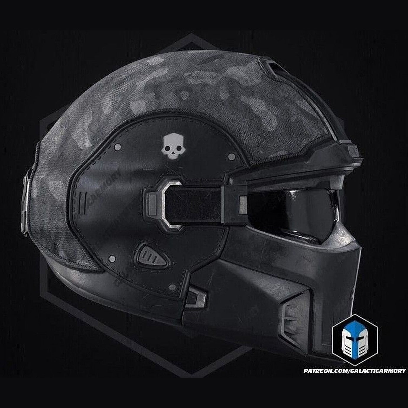 Helldivers 2 Shadow Paragon Helmet 1:1 Wearable Cosplay 3D Print Kit or Painted