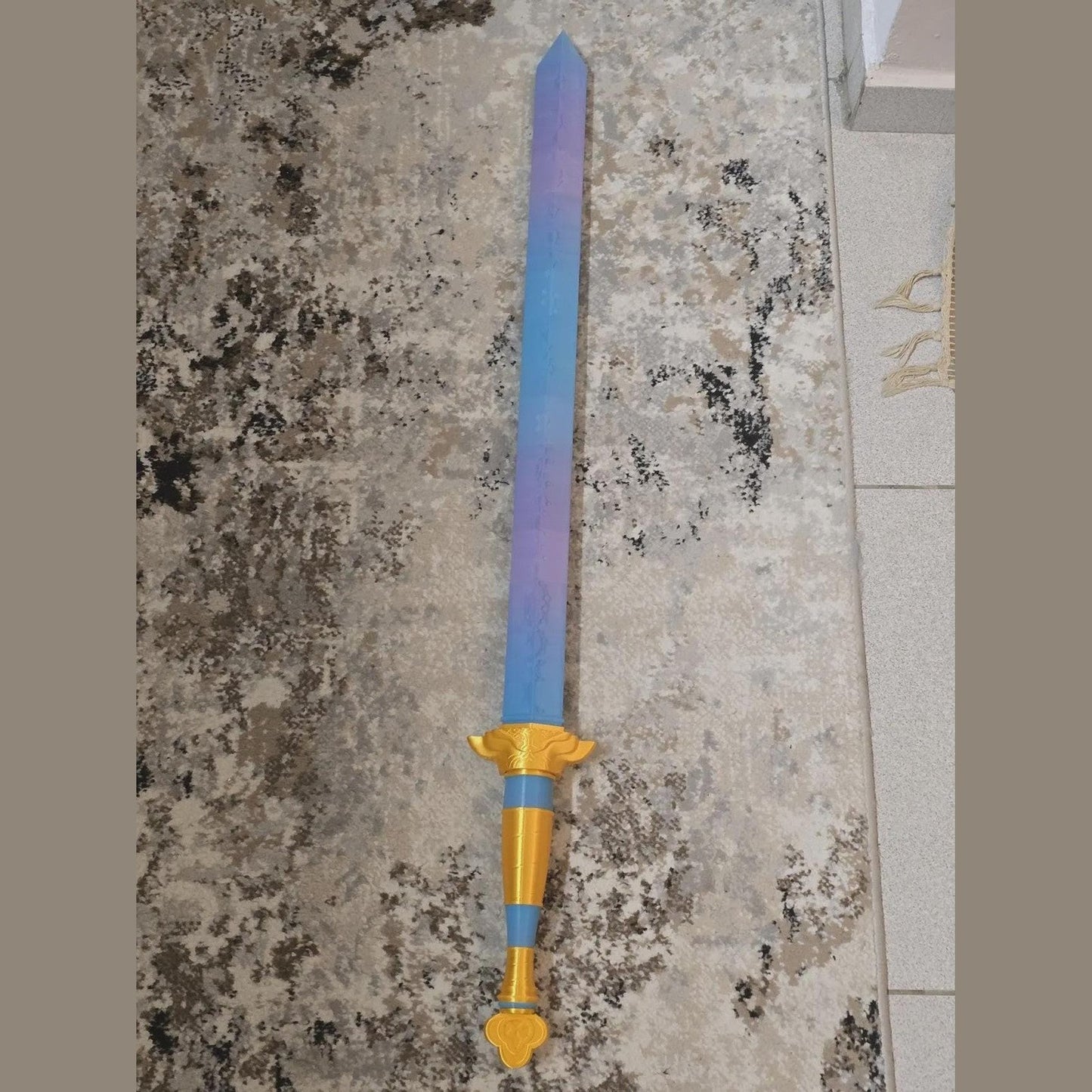 KPop Demon Hunters Rumi Sword LED Light Up Cosplay Weapon Prop Replica 3D Print