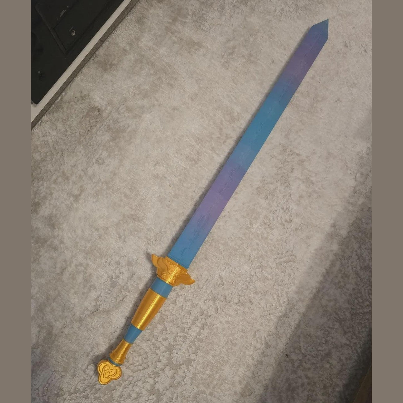 KPop Demon Hunters Rumi Sword LED Light Up Cosplay Weapon Prop Replica 3D Print