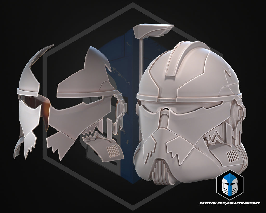 Star Wars BARC Clone Trooper Helmet lifesize Wearable Cosplay - Kit or Painted