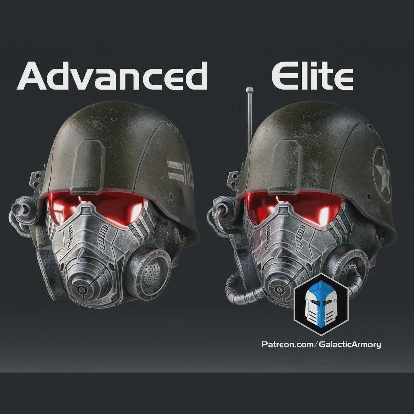 Fallout NCR Ranger Helmet 1:1 Wearable Cosplay 3D Print Kit or Painted