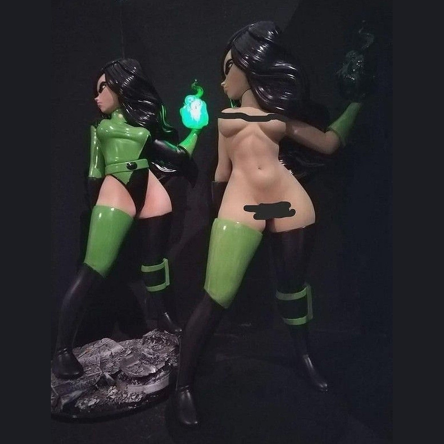 Kim Possible Shego Light Up Resin Statue 1:4 Painted or DIY Kit Collectible