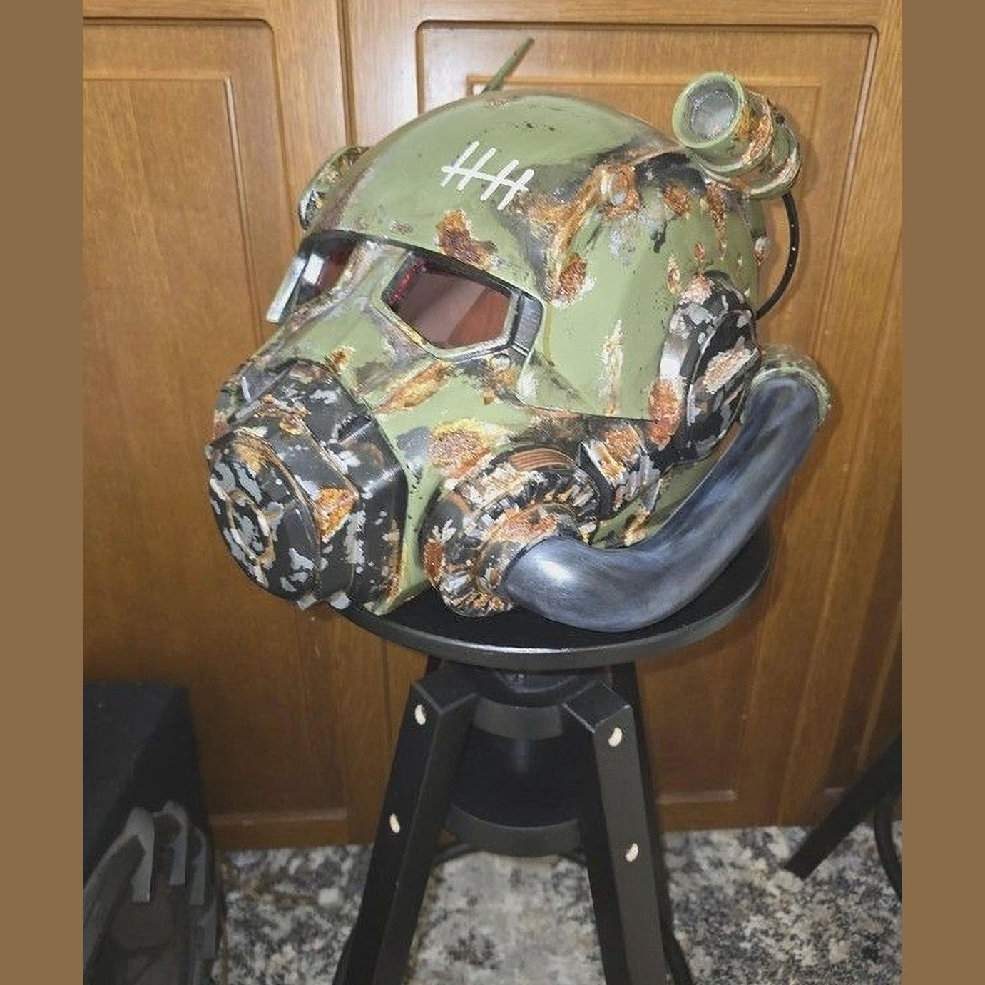 Fallout NCR Power Armor Helmet 1:1 Wearable Cosplay Prop 3D Print Kit or Painted