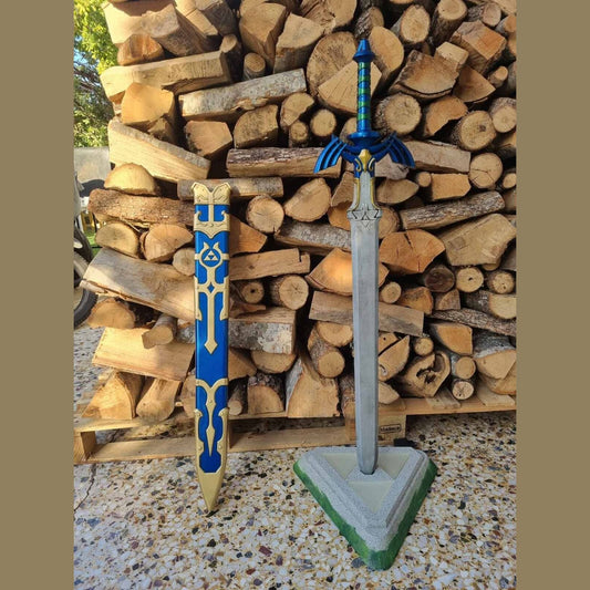 Zelda Master Sword 110cm Replica + Scabbard & Pedestal