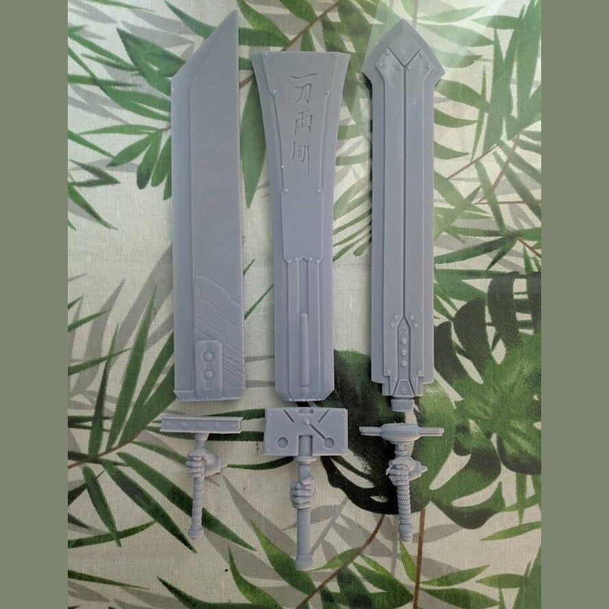 Final Fantasy Cloud strife resin statue with 3 different swords 1/6 scale 30cm