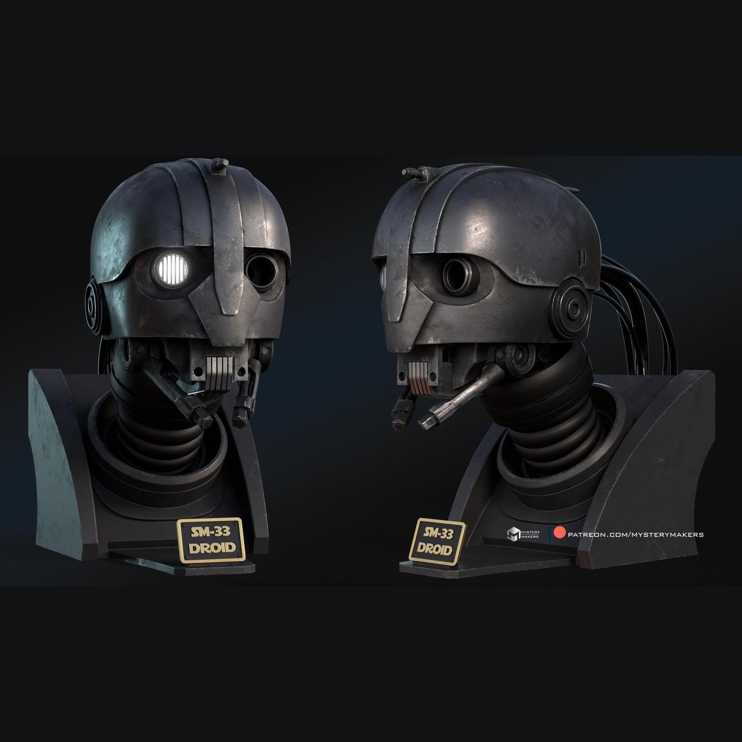 Star Wars SM33 Droid Bust - Skeleton Crew Resin Kit