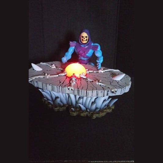 Skeletor table custom MOTU Masters of the Universe with led orb