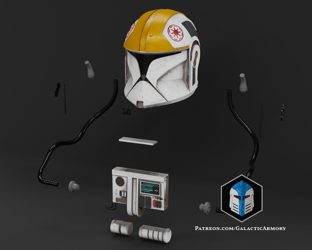 Phase 1 Clone Trooper Pilot Helmet lifesize Wearable Cosplay by dask3d