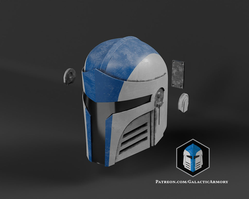 Galactic Mandalorian Helmet lifesize Wearable Cosplay by dask3d