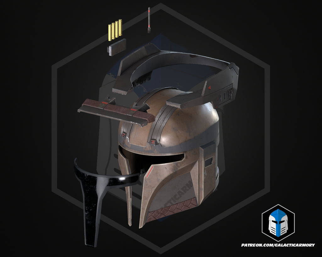 Cowboy Mando Helmet lifesize Wearable Cosplay by dask3d
