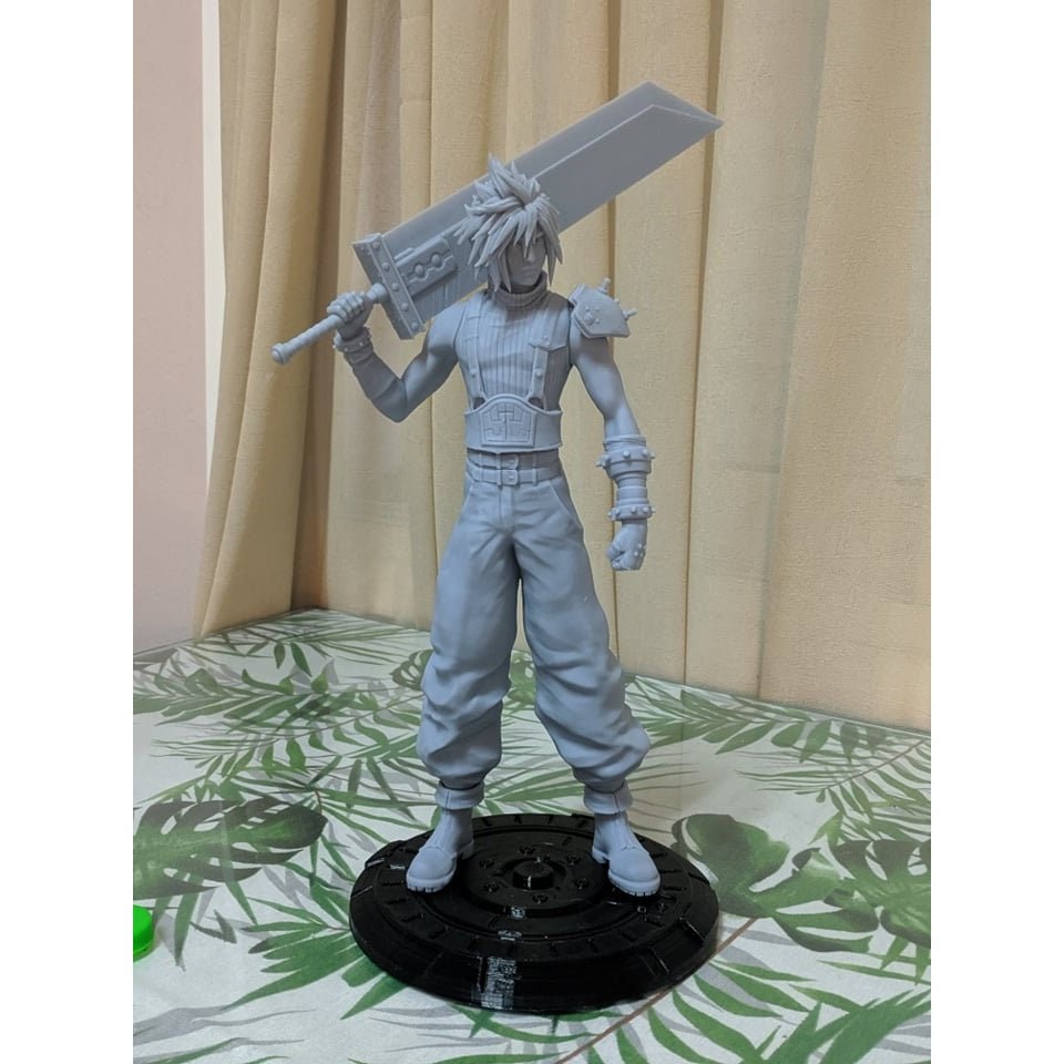 Final Fantasy Cloud strife resin statue with 3 different swords 1/6 scale 30cm 3D PRINT