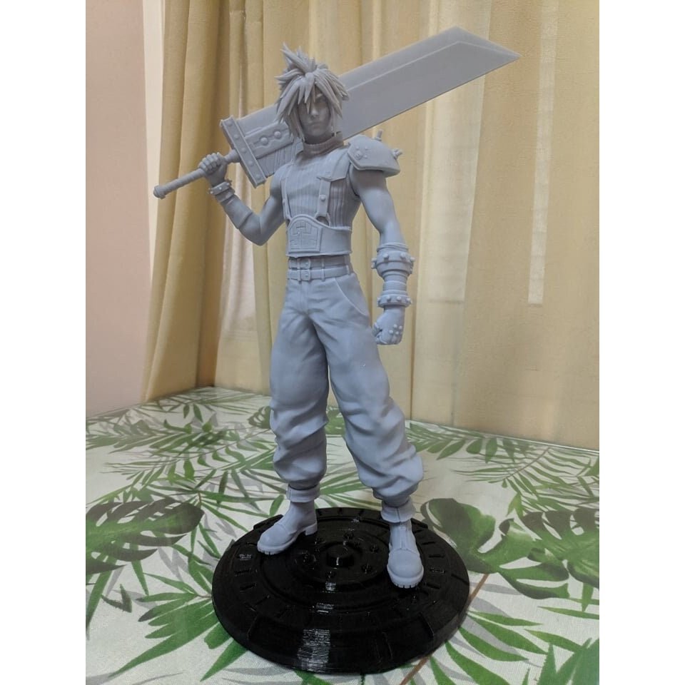 Final Fantasy Cloud strife resin statue with 3 different swords 1/6 scale 30cm 3D PRINT