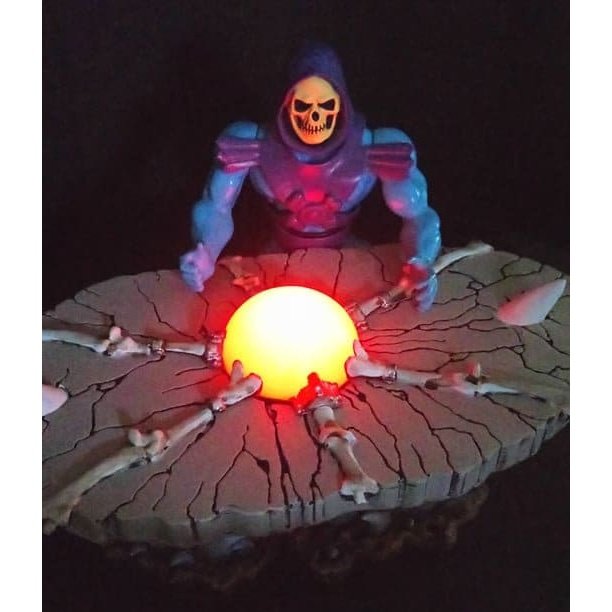 Skeletor table custom MOTU Masters of the Universe with led orb