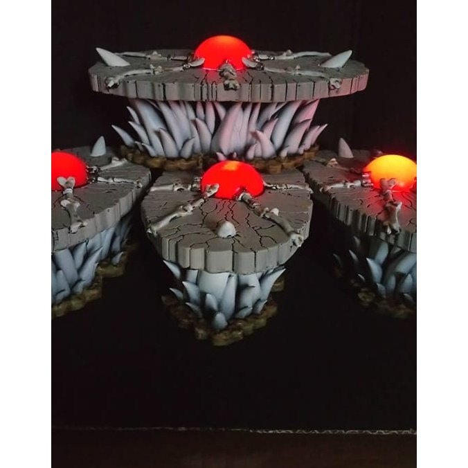 Skeletor table custom MOTU Masters of the Universe with led orb