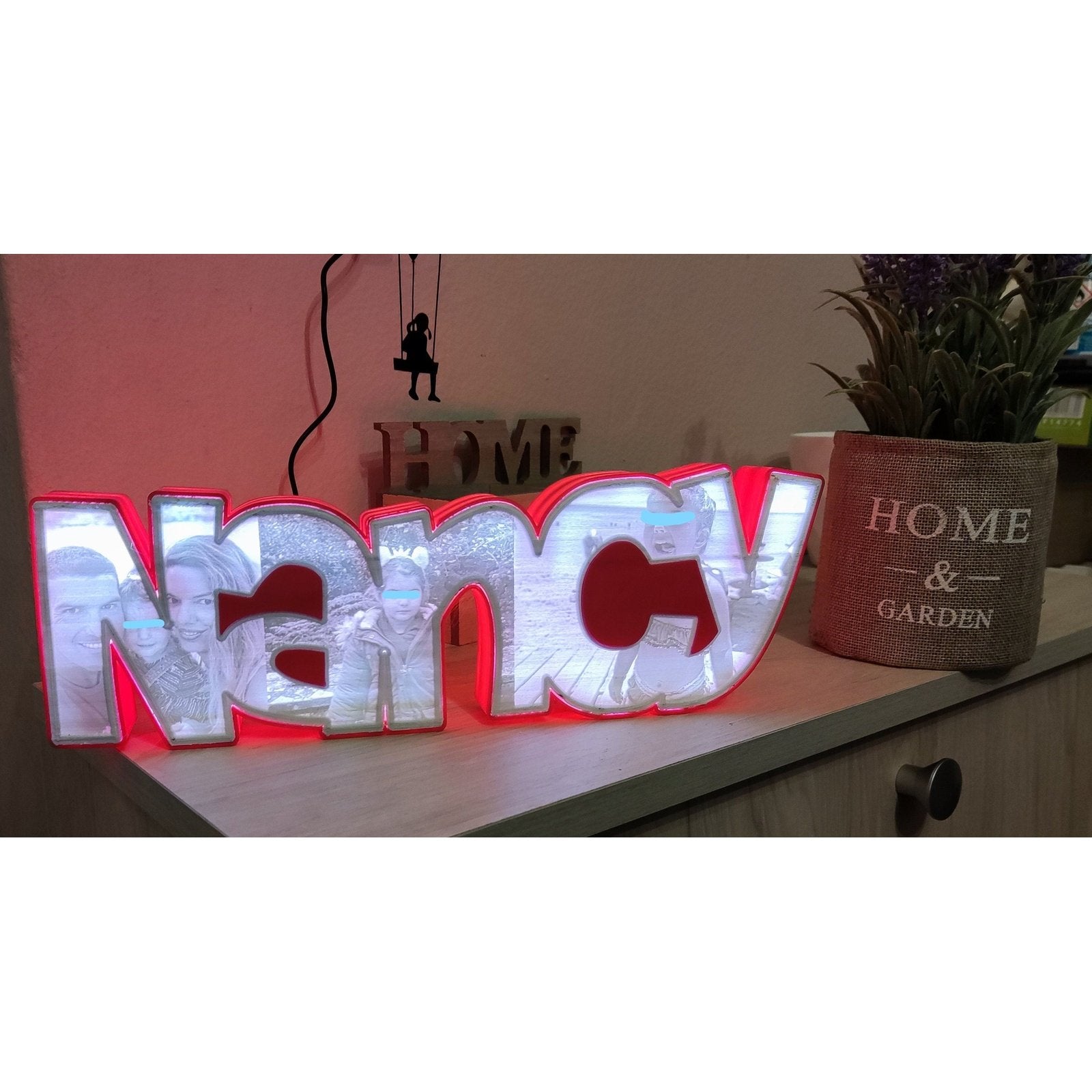 LED lights box, Name Sign, Baby Decor, Night Light, Custom Name Light, Lithophane