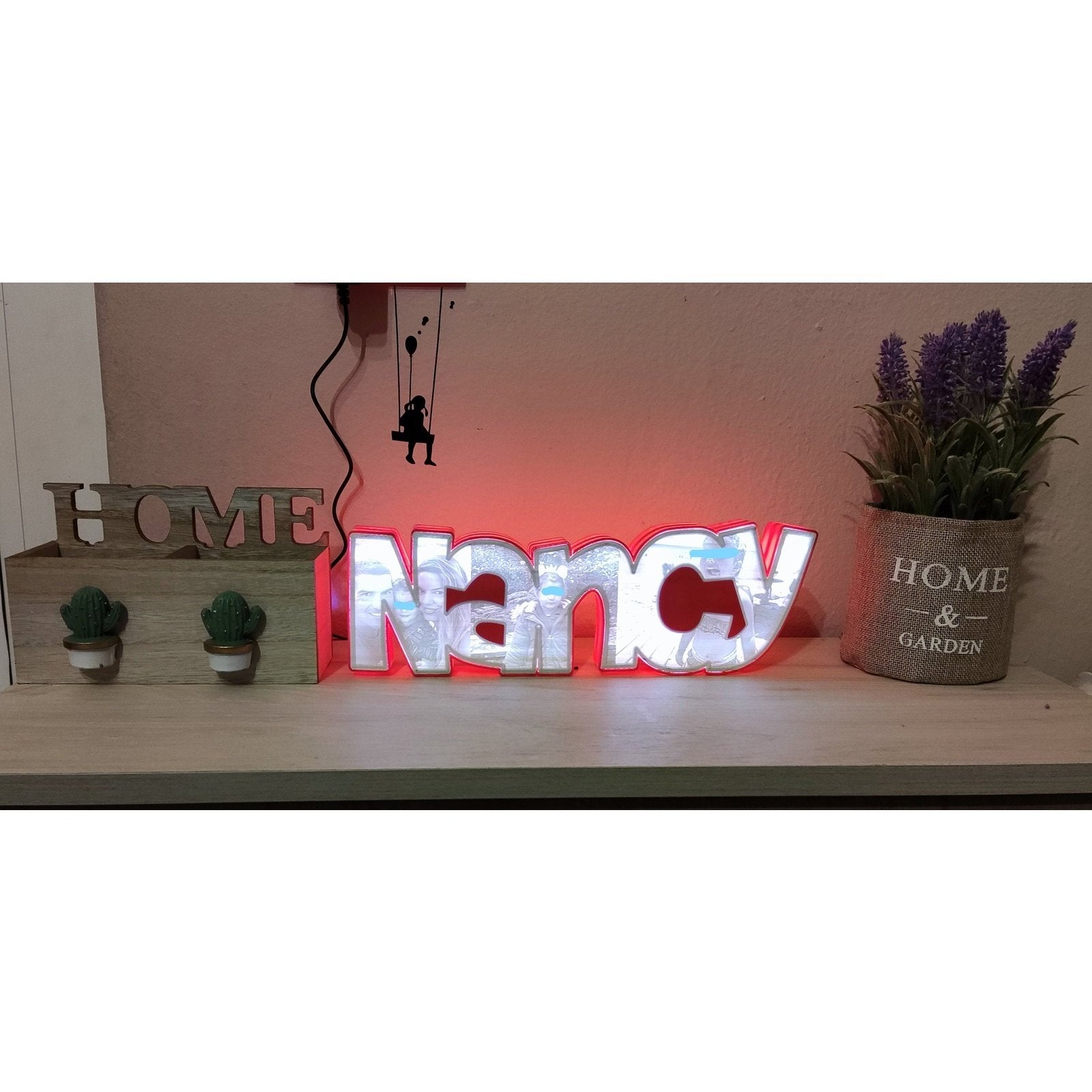 LED lights box, Name Sign, Baby Decor, Night Light, Custom Name Light, Lithophane