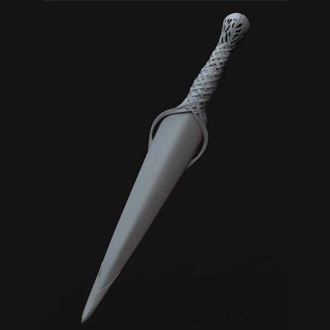 Galadriel Dagger and Sheath from Lord of the Rings: Rings of power raw resin 3d print