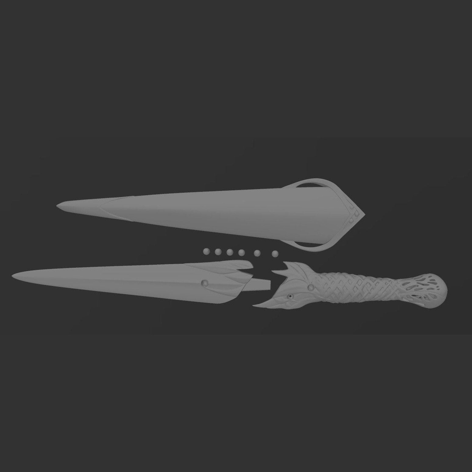 Galadriel Dagger and Sheath from Lord of the Rings: Rings of power STL - 3D Files