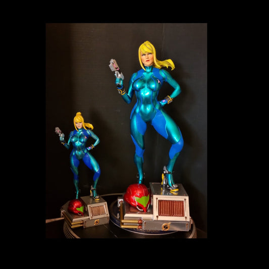 Samus Aran Metroid zero suit statue 1/8 and 1/4 fully painted